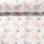 Polaire Minky - Impression numérique Fleurs Ecru