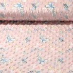 Polaire Minky - Impression numérique Fleurs Rose