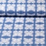 Sommersweat - French Terry Batik Blau Schlingenstruktur