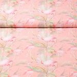 Viscose - Impression numérique Flamants roses Rose