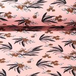 Sweat - French Terry Kleine Blüten Rosa