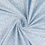 Jersey - Modrý vzor leopardího potisku, barvený přízí