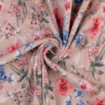 Jersey Pique - Super Stretch Blumen Beige