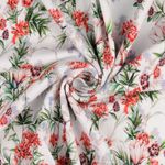 Jersey Piqué - Super Stretch Fleurs des Prés Blanc