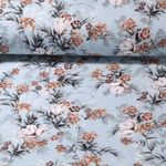 Jersey Pique - Super Stretch Wiesenblumen Blau