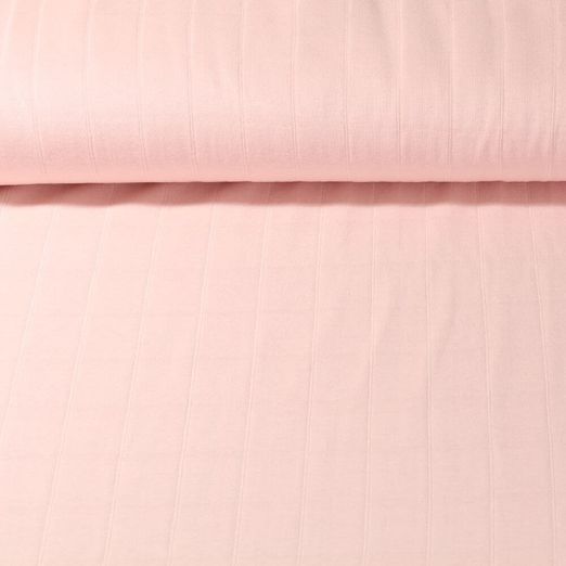 Jersey Mousseline Elke - Uni Rose Double couche