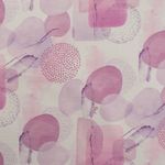 Bio Sommersweat - French Terry Formenmix Weiß Lila Schlingenstruktur Bio Sommersweat - French Terry Formenmix Weiß Lila Schlingenstruktur