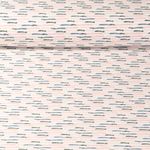 Jersey - Streifen Ecru Blau