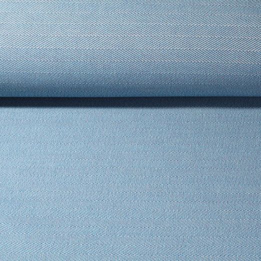 Tissu d´extérieur Romy - Revêtement téflon Jacquard Chevrons Bleu