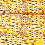 Viscose - Cubes géométriques Jaune