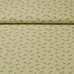 Viscose - Oiseaux Vert menthe