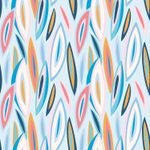 Jersey - Bunte Blätter Hellblau