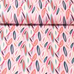 Jersey - Bunte Blätter Rosa