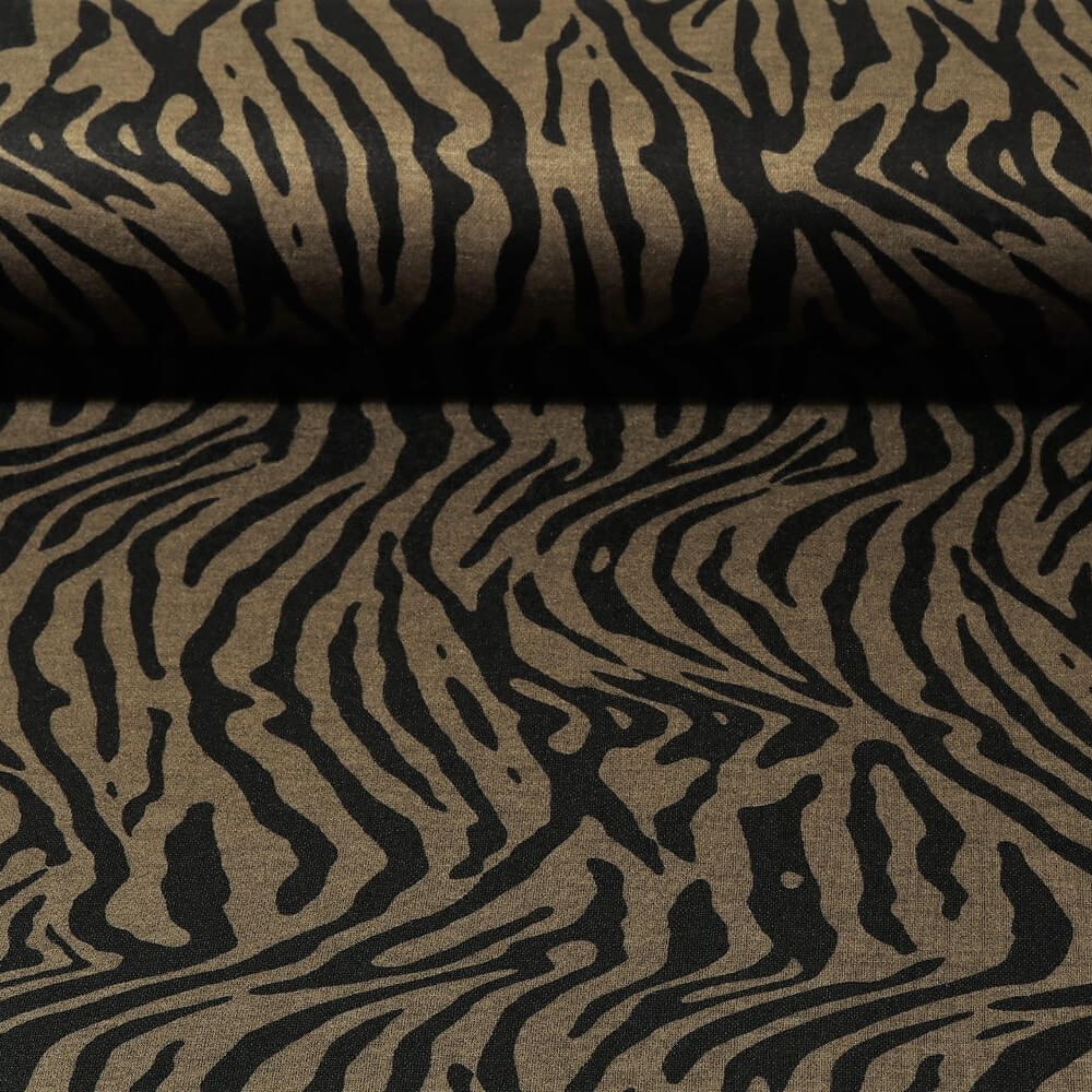 Jersey Romanite Zèbre Noir Vert olive Snaply