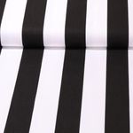 Baumwollcanvas - Köper Blockstreifen Schwarz 50mm