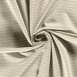 Jersey - Streifen Ecru Olivgrün Garngefärbt