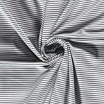 Jersey - Streifen Ecru Blau Garngefärbt