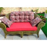 Gobelin - Mandala de fleurs - Beige Rouge-1
