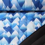 Gesteppter Jackenstoff - Berge 50mm Blau Wattiert