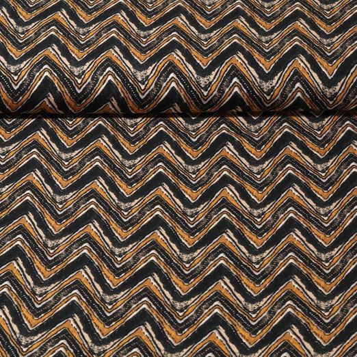 Viscose - Twill Zigzag Noir