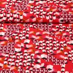 Viscose - Cubes géométriques Rouge