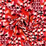 Viskose - Geometrische Körper Rot
