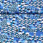 Viscose - Cubes géométriques Bleu