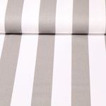 Baumwollcanvas - Köper Blockstreifen Steingrau 50mm