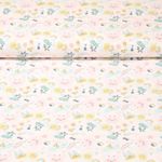 Popeline de coton- Journée plage Blanc