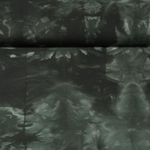 Sommersweat - French Terry Batik Grün Schlingenstruktur