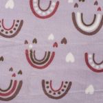 Fleece - Kuschelfleece Doubleface Regenbogen und Herzen Flieder Fleece - Kuschelfleece Doubleface Regenbogen und Herzen Flieder