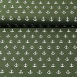Baumwolle Popeline - Große Anker Grün