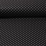 Popeline de coton - Petites ancres Noir