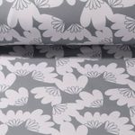 Softshell - Digitaldruck Blüten Grau