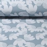 Softshell - Digitaldruck Blüten Hellblau