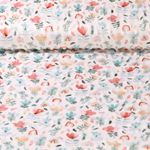 Polaire Minky - Impression numérique Fleurs et arc en ciel Blanc