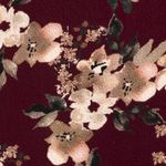 Viscose - Stretch Bubble Crash Fleurs Bordeaux Viscose - Stretch Bubble Crash Fleurs Bordeaux