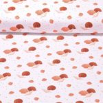 Jersey - Digitaldruck Im Meer Wasserschnecke Weiß