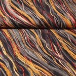 Viskose - Stretch Bubble Crash Abstrakt Schwarz