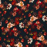 Viskos - satin digitaltryck blommor grön Viskos - satin digitaltryck blommor grön