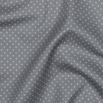Baumwolle Popeline - Punkte Grau Weiß