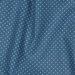 Baumwolle Popeline - Punkte Blau Weiß