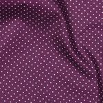 Baumwolle Popeline - Punkte Lila Weiß