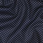 Baumwolle Popeline - Punkte Navy Weiß