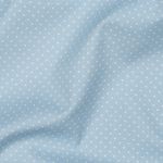Baumwolle Popeline - Punkte Hellblau Weiß
