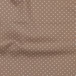 Baumwolle Popeline - Punkte Taupe Weiß