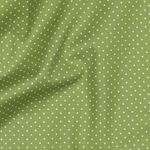 Baumwolle Popeline - Punkte Grün Weiß