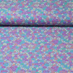 Jersey - Buntes Leomuster Blau Melange Garngefärbt