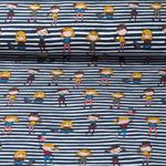 Jersey - Freunde Gestreift Jeansblau