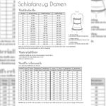 Pyjama - Schlafanzug Damen - Schnittmuster eBook-1